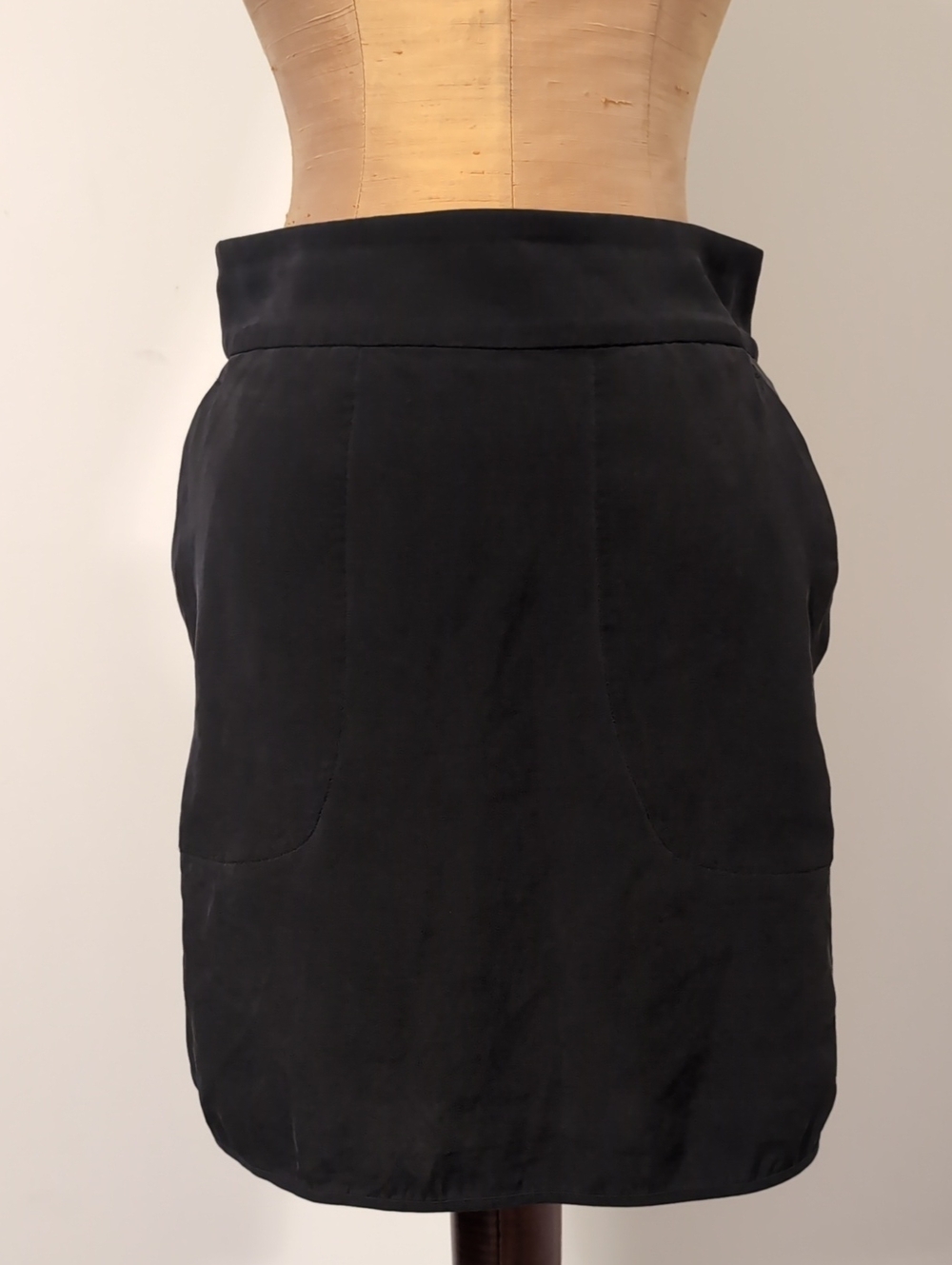 Kit and Ace Black Silk Mini Skirt Size 0